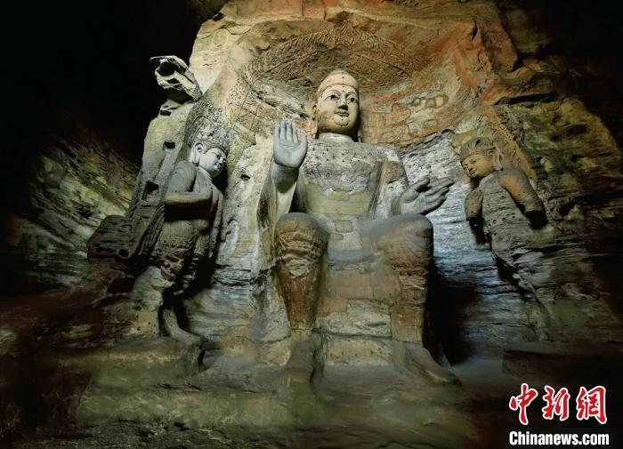 云岡石窟規(guī)模最大的洞窟第3窟。