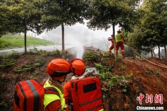 演練現(xiàn)場。瀘州消防供圖