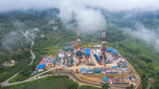 江漢油田涪陵頁巖氣田。涪陵頁巖氣公司供圖