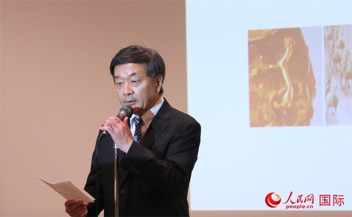 主辦方代表、富士美術(shù)館館長五木田聰致辭。（人民網(wǎng) 許可攝）