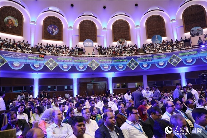 7月13日，達(dá)舍爾甘地污水處理廠項(xiàng)目竣工典禮舉行。人民網(wǎng)記者 孫廣勇攝