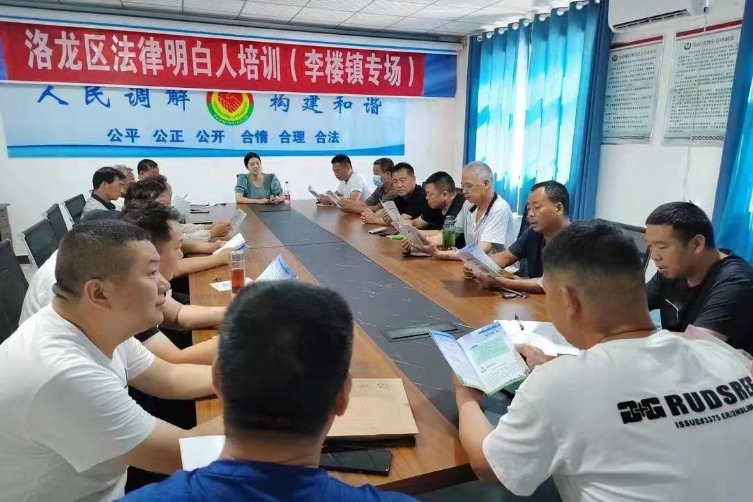 河南省洛陽市洛龍區(qū)李樓司法所開展《民法典》專題普法講座暨“法律明白人”培訓(xùn)。河南省司法廳供圖