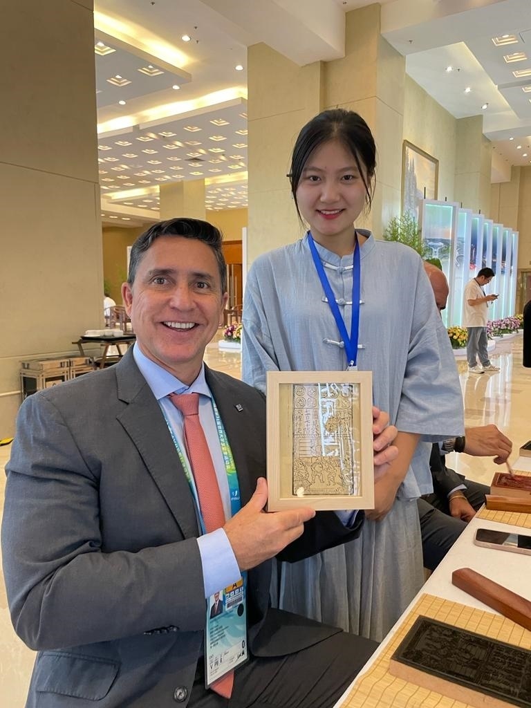 巴西大學(xué)生體育聯(lián)合會主席盧西亞諾·卡布拉爾。受訪者供圖