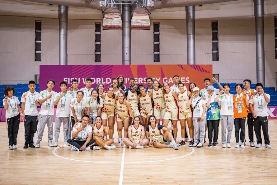 成都大運(yùn)會(huì)葡萄牙女子籃球隊(duì)。 受訪者供圖