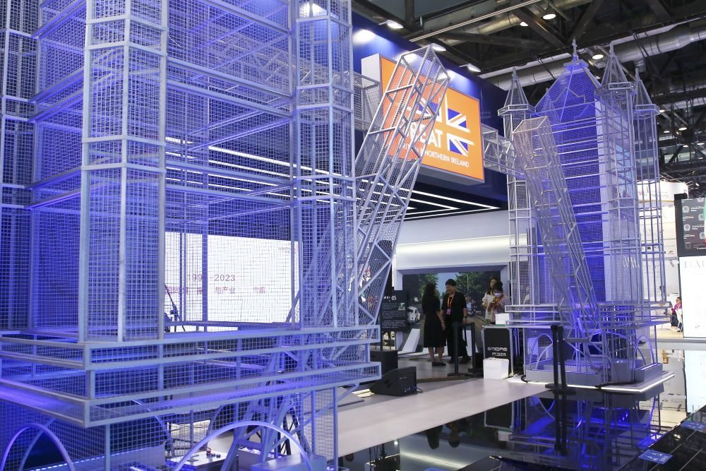 這是9月3日在國家會議中心綜合展區(qū)拍攝的英國展館。新華社記者 孫瑋彤 攝