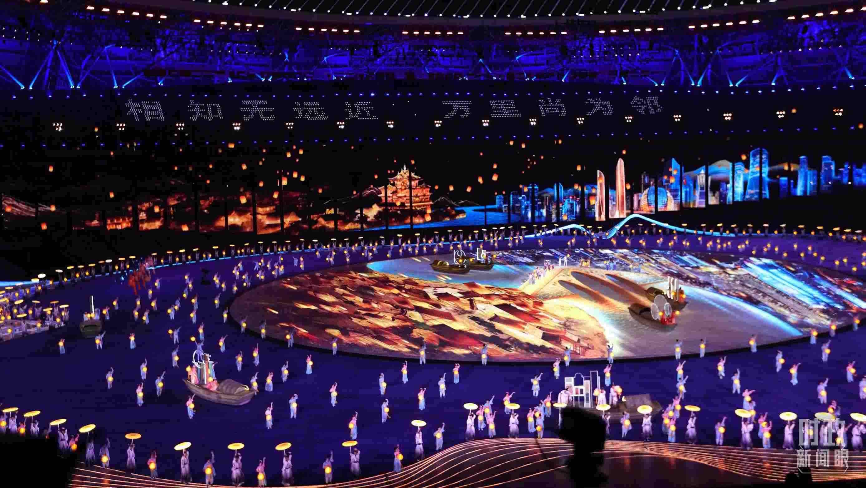 △杭州第19屆亞運(yùn)會(huì)開(kāi)幕式。（總臺(tái)央視記者魏幫軍拍攝）