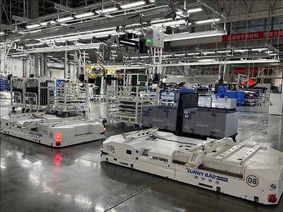 新能源汽車智能生產(chǎn)線。人民網(wǎng) 王紹紹攝