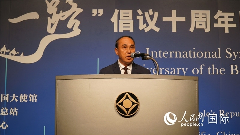 柬埔寨駐日大使圖伊瑞發(fā)言。人民網(wǎng) 蔣曉辰攝