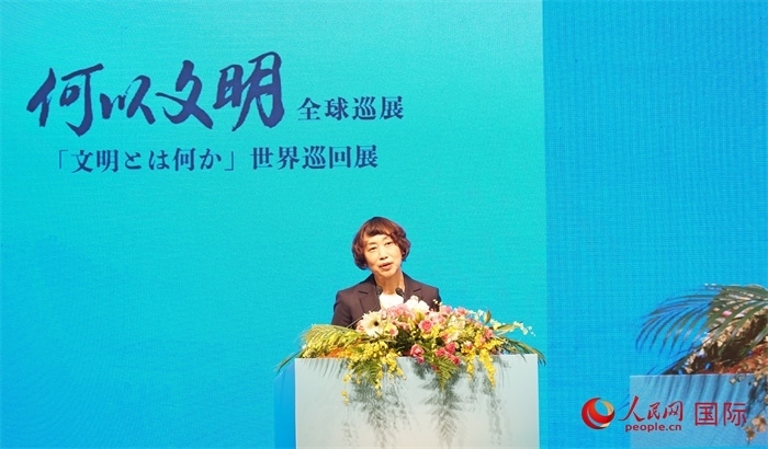 中央廣播電視總臺(tái)副臺(tái)長(zhǎng)邢博致辭。人民網(wǎng) 蔣曉辰攝