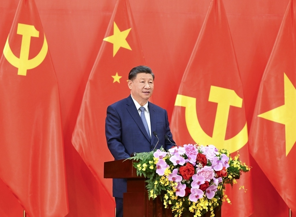 習(xí)近平總書記發(fā)表題為《賡續(xù)傳統(tǒng)友誼，開創(chuàng)中越命運共同體建設(shè)新征程》的重要講話。