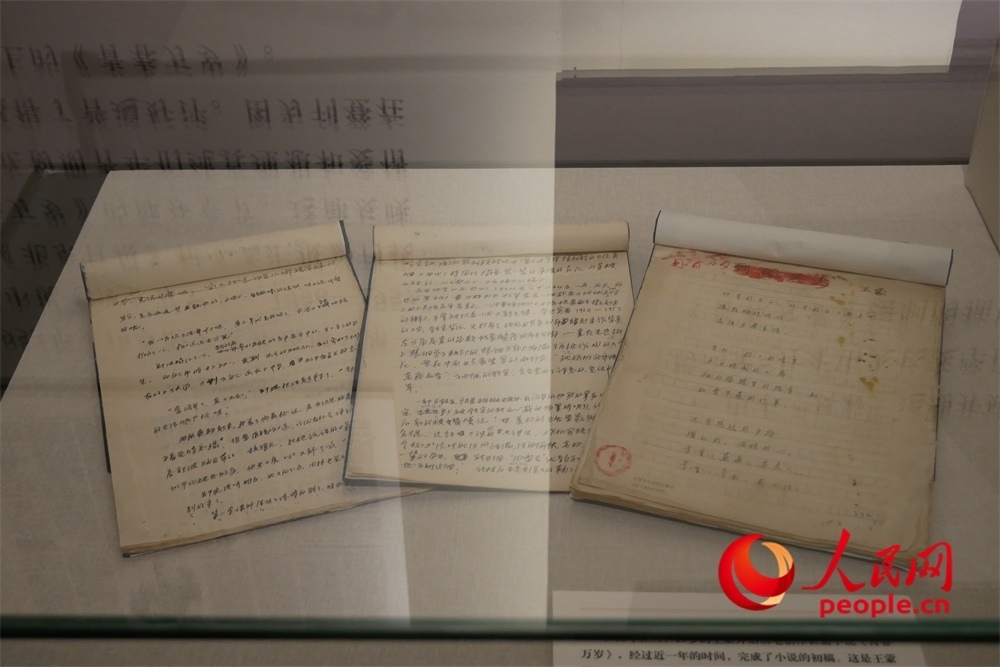 《青春萬歲》手稿。人民網(wǎng)記者 韋衍行攝