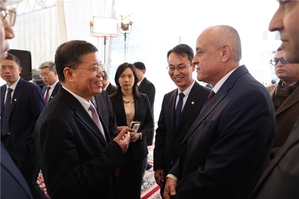 李永明同埃及住房部副部長(zhǎng)會(huì)談交流。主辦方供圖