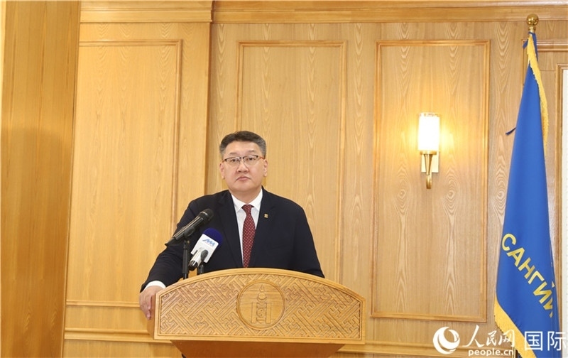 扎布赫楞部長致辭。人民網(wǎng)記者 霍文攝