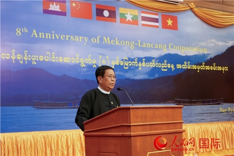 緬甸副總理兼外交部長(zhǎng)丹穗致辭。人民網(wǎng)記者 謝佳君攝