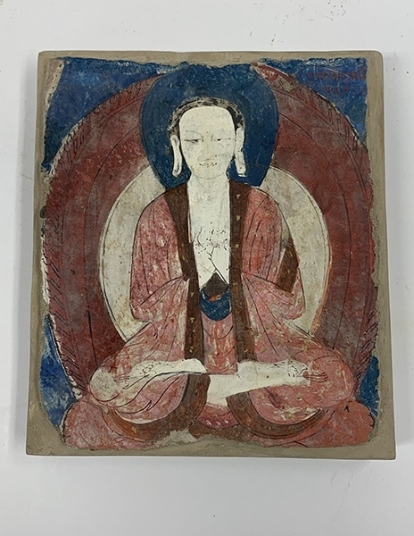 佛像壁畫殘片（暫定名）。國(guó)家文物局供圖