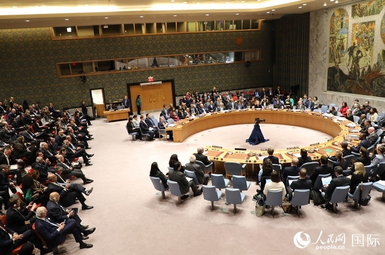 4月18日，聯(lián)合國總部安理會投票現(xiàn)場。 人民網(wǎng)記者 李志偉攝