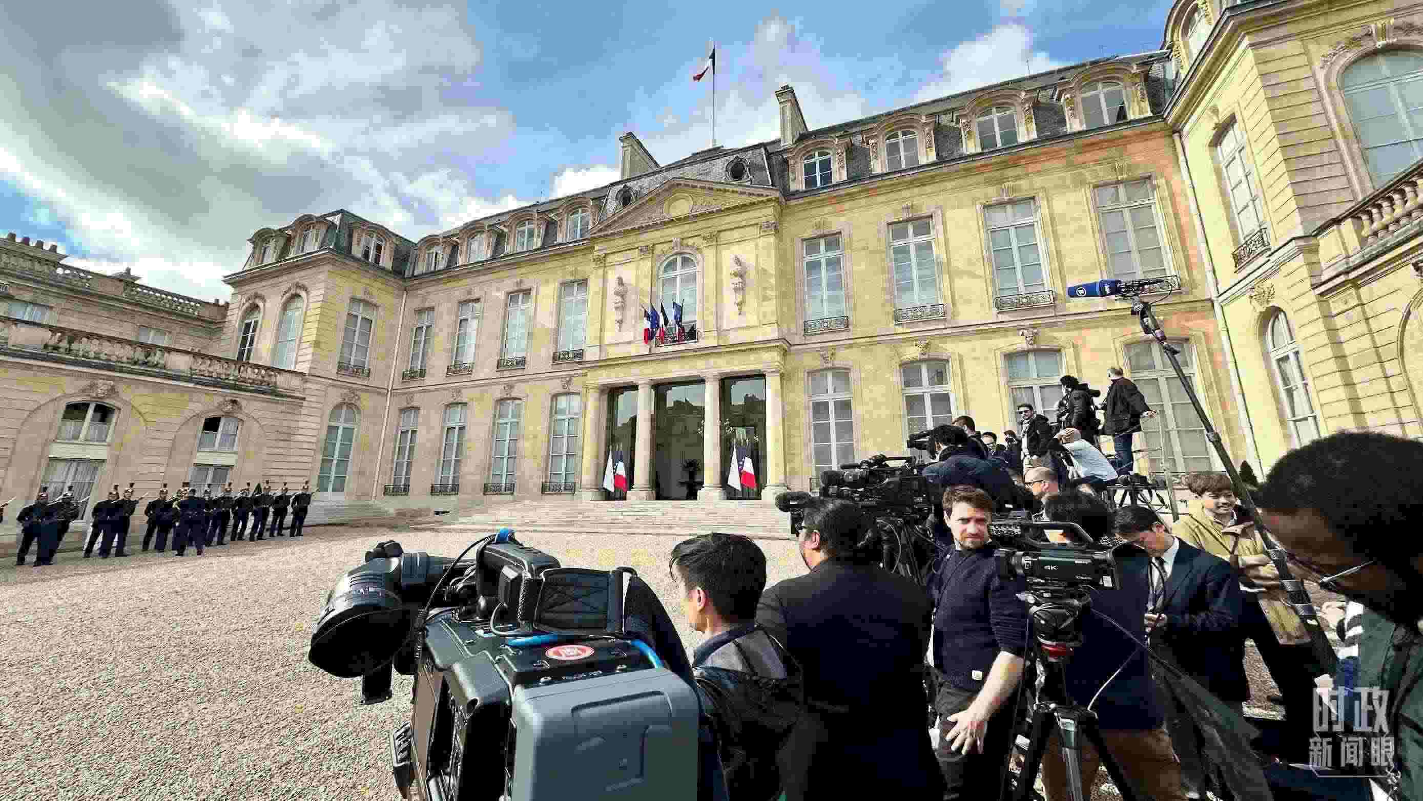 △愛麗舍宮。（總臺央視記者關(guān)舟拍攝）