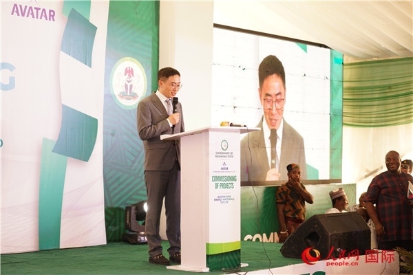 阿凡達(dá)新材料有限公司執(zhí)行董事朱興建致辭。人民網(wǎng)記者 姜宣攝