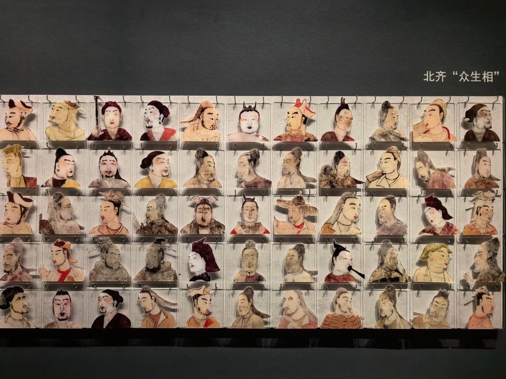 太原北齊壁畫博物館從山西北朝壁畫中提取人物元素展現(xiàn)當(dāng)時(shí)民族融合、文化交流。太原北齊壁畫博物館供圖