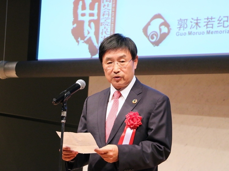 日中友好會館中國代表理事黃星原致辭。人民網(wǎng) 許可攝