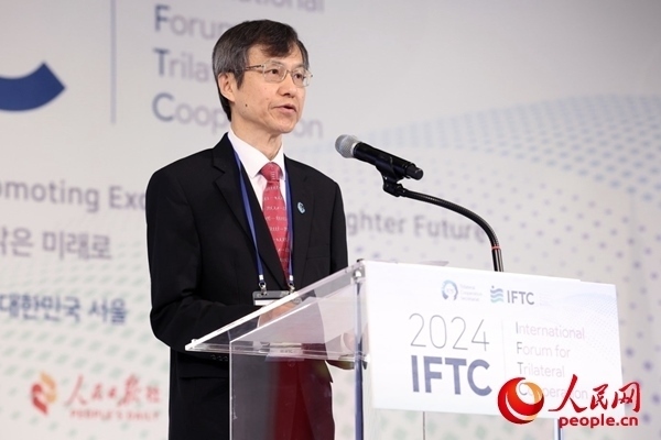 中日韓合作秘書處秘書長李熙燮致開幕辭。主辦方供圖