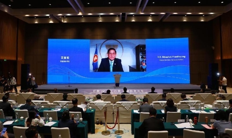  艾格帕視頻致辭。中國(guó)外文局供圖