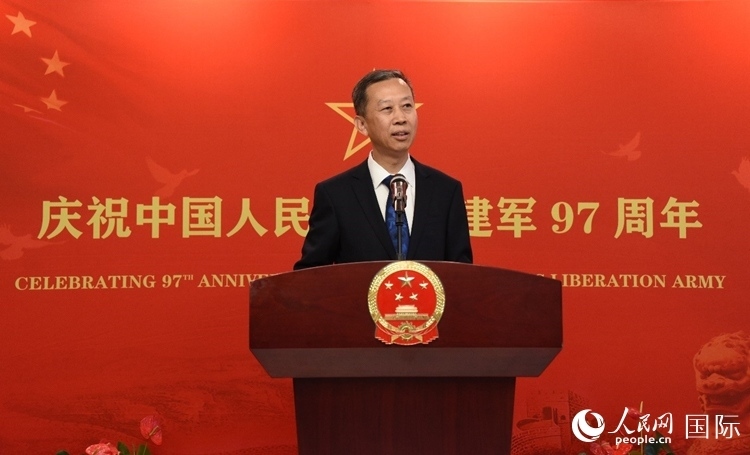 中國駐瑞典大使崔愛民致辭。人民網(wǎng)記者 殷淼攝