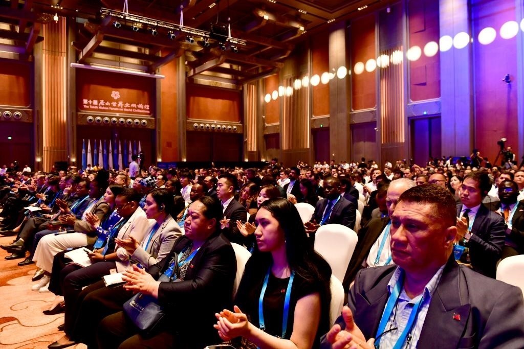 與會嘉賓出席第十屆尼山世界文明論壇。新華社記者 郭緒雷 攝