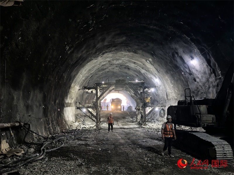 隧道施工現(xiàn)場(chǎng)圖片。人民網(wǎng) 賽義德·邁赫迪攝
