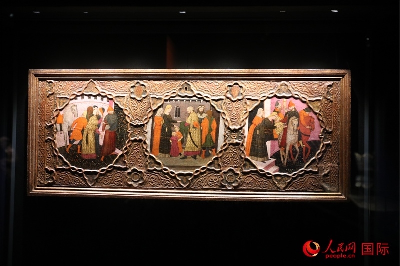 展覽“傳奇之旅：馬可·波羅與絲綢之路上的世界”展品。人民網(wǎng) 殷韜攝