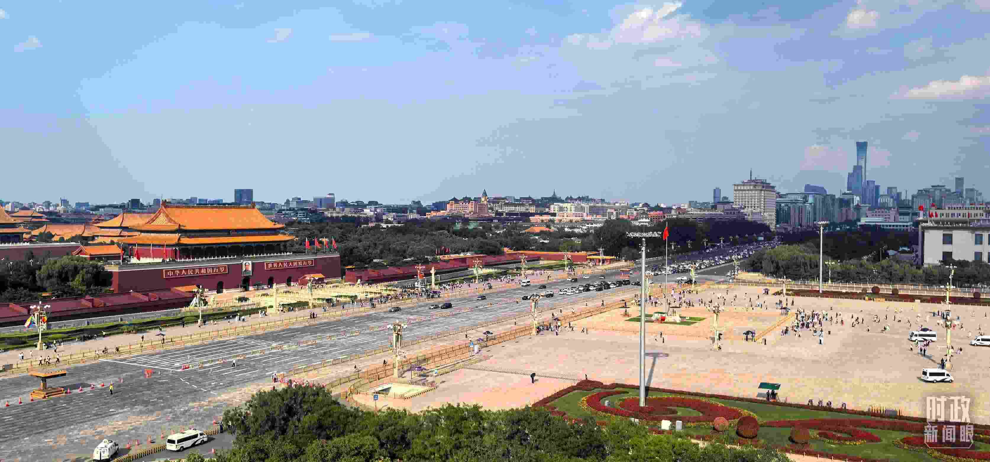 9月6日的天安門廣場(chǎng)。（總臺(tái)央視記者王子杭拍攝）