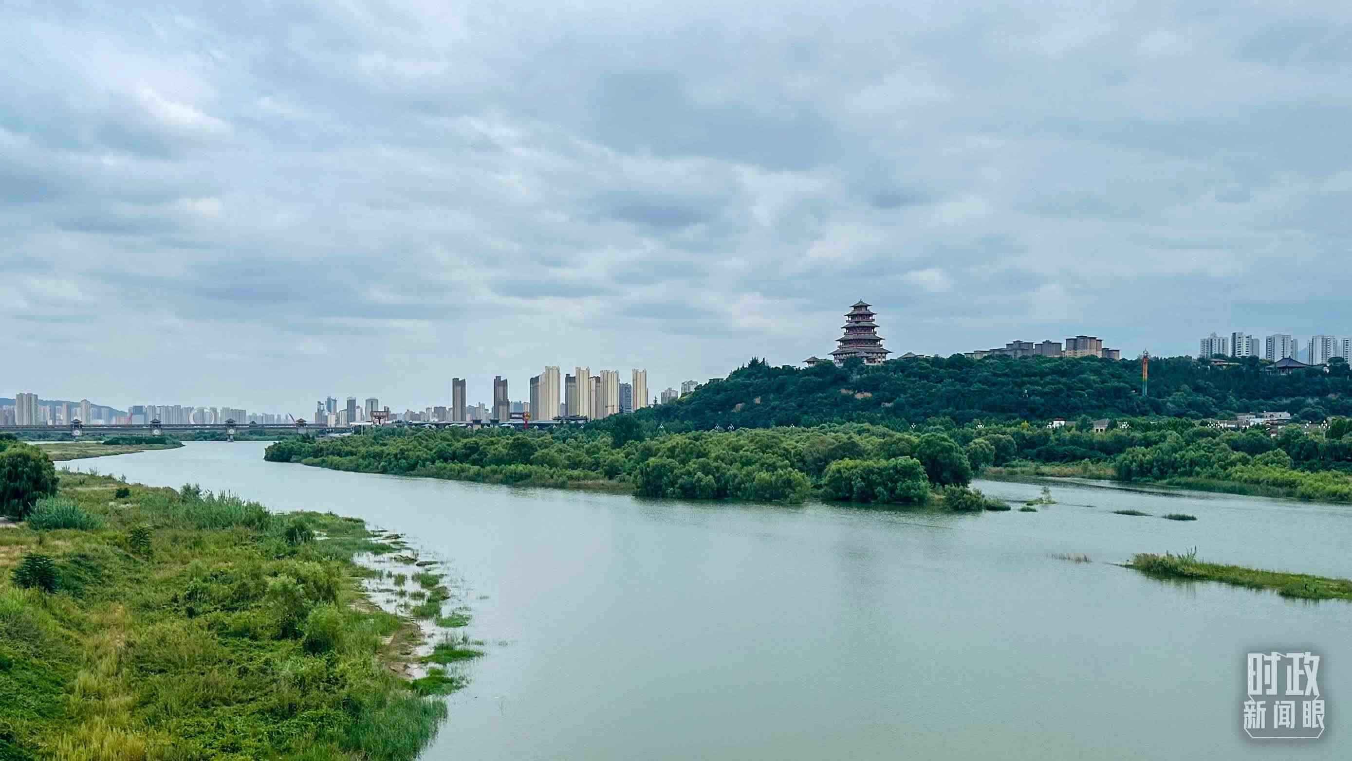 △ 渭河。（總臺(tái)央視記者范一鳴拍攝）