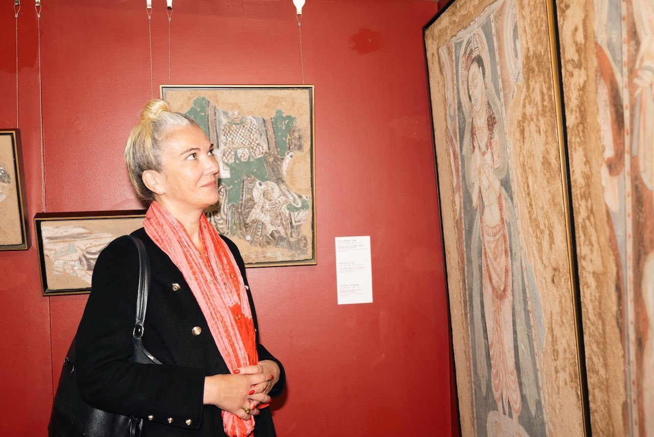 “絲路丹青——絲綢之路沿線壁畫傳摹展”在巴黎中國文化中心隆重開幕。中國藝術(shù)研究院供圖