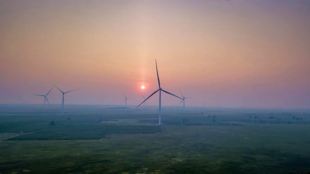 內(nèi)蒙古通遼市238萬千瓦風(fēng)電基地。（受訪者供圖）