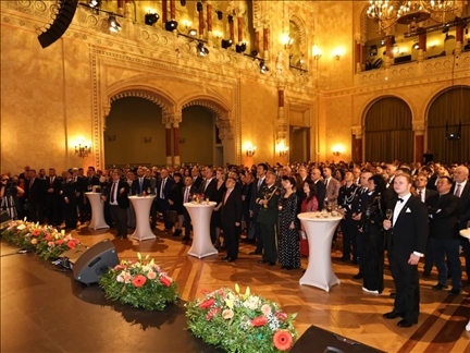 招待會現(xiàn)場。中國駐匈牙利大使館供圖