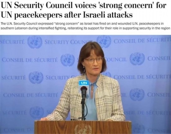 《華盛頓郵報(bào)》報(bào)道截圖（題圖為本月安理會(huì)輪值主席、瑞士常駐聯(lián)合國(guó)代表帕絲卡萊·貝里斯維爾）