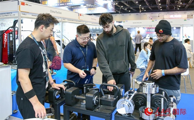 中國展臺(tái)一角。人民網(wǎng)中東中心分社塔里克·易卜拉欣攝