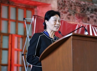 李雅芳作主旨發(fā)言。主辦方供圖