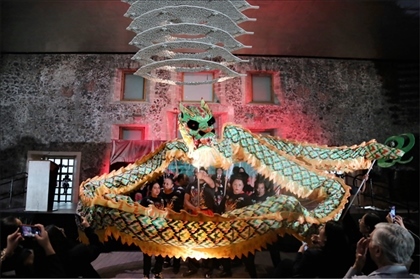 墨西哥華人社團(tuán)的舞龍舞獅表演。主辦方供圖