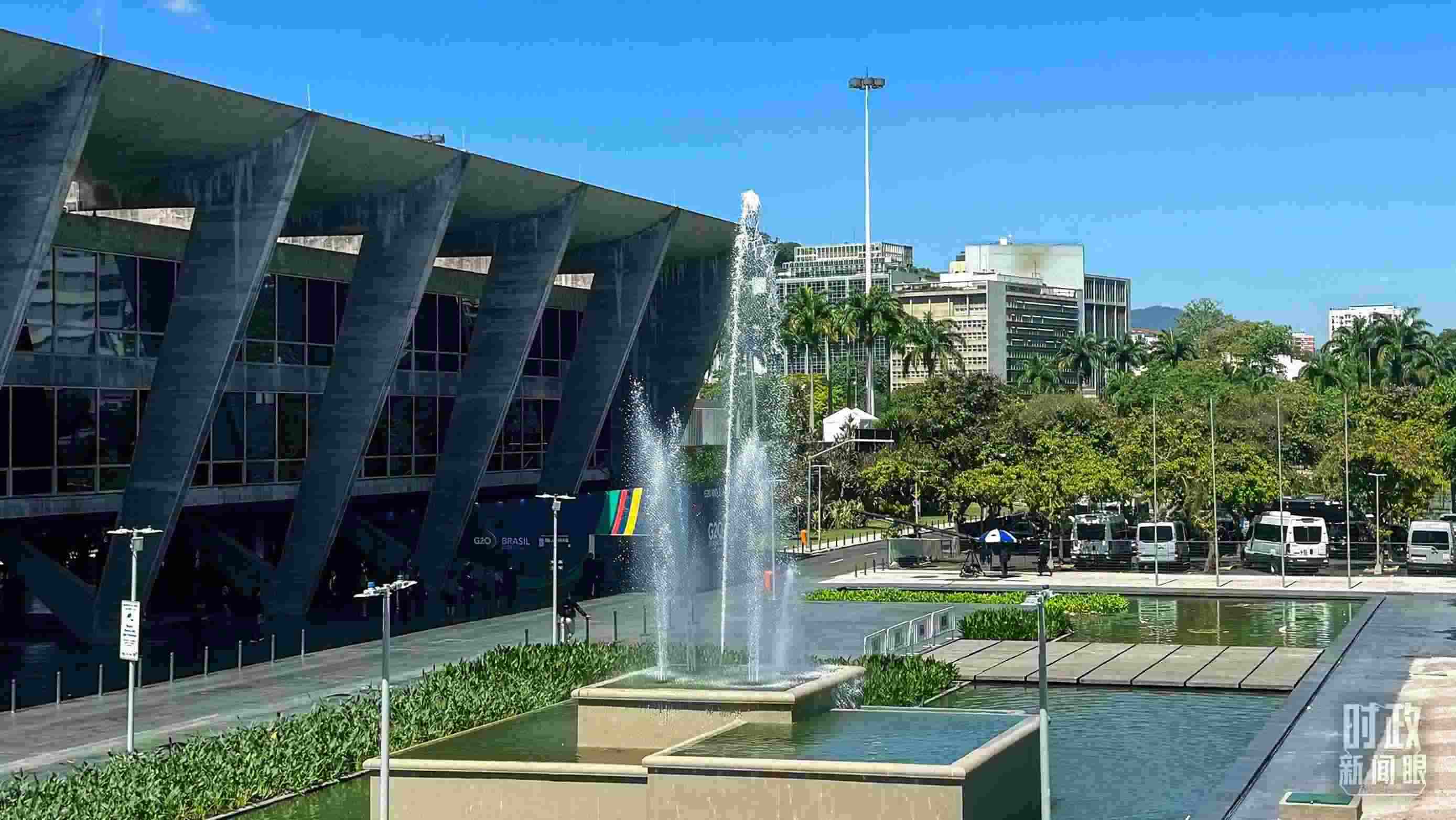 △G20峰會舉辦地，巴西里約熱內(nèi)盧現(xiàn)代藝術博物館。（總臺央視記者趙怡彬拍攝）