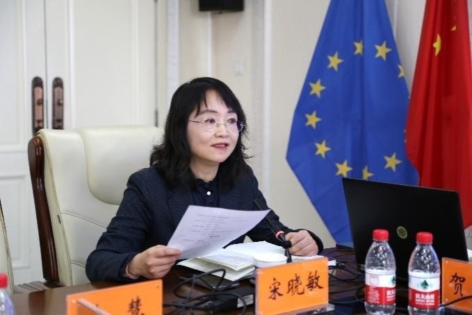 中國社會科學(xué)院歐洲研究所《歐洲研究》總編輯、中國歐洲學(xué)會秘書長宋曉敏教授主持研討會。吳迪攝