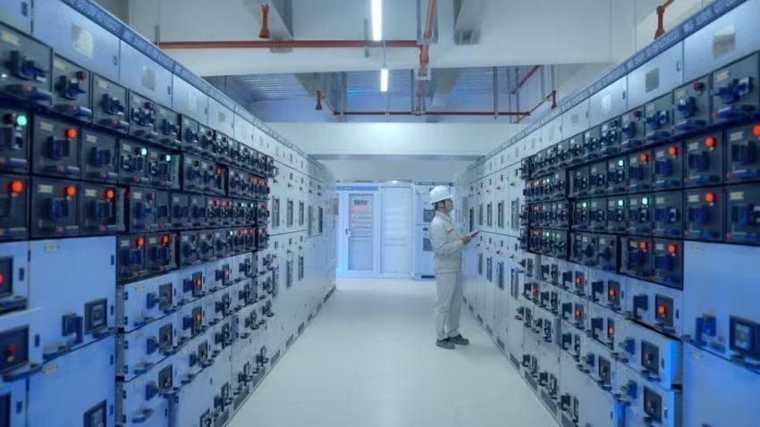 300兆瓦壓氣儲能示范工程低壓配電室。受訪者供圖
