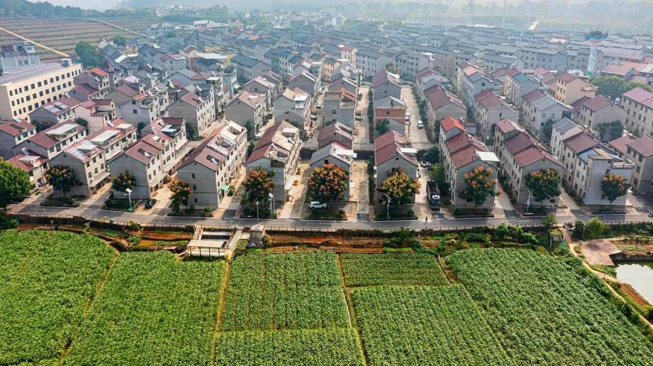 衢州市衢江區(qū)云溪鄉(xiāng)希望新村鳥(niǎo)瞰圖。衢州市衢江區(qū)委宣傳部 供圖