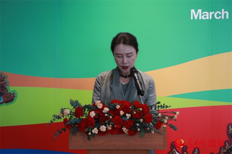 華彬文化基金會秘書長盧戰(zhàn)發(fā)表講話。朱瀟逸攝