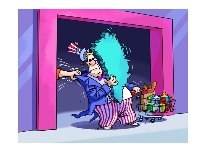 漫畫作者：馬宏亮（人民網(wǎng)版權(quán)圖片，未經(jīng)授權(quán)請(qǐng)勿轉(zhuǎn)載。）