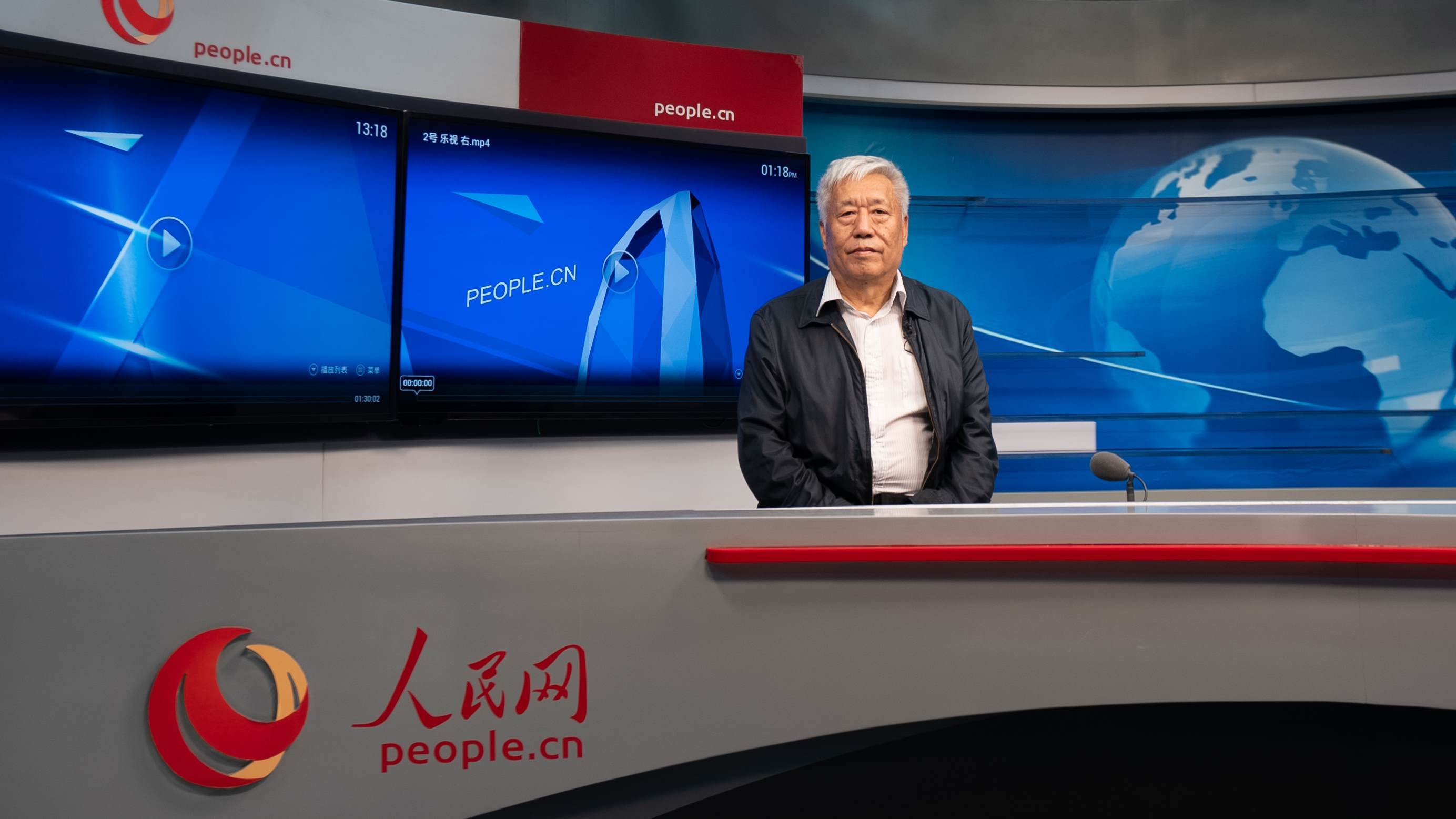 中國(guó)地震局地球物理研究所原副所長(zhǎng)、研究員高孟潭作客人民網(wǎng)。人民網(wǎng)記者 葛泰佚攝