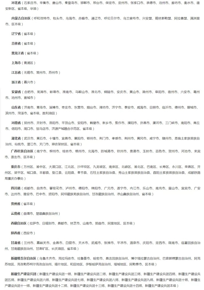 截至5月8日已開(kāi)通醫(yī)保個(gè)賬跨省共濟(jì)的統(tǒng)籌區(qū)。（國(guó)家醫(yī)保局官網(wǎng)截圖）