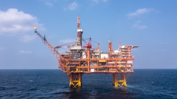 我國首個海上CCUS項目設(shè)施恩平15-1平臺。受訪者供圖